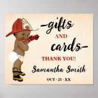 Cards & Gifts Little AA Firefighter Baby Shower