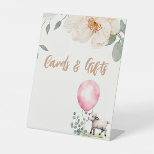 Cards & Gifts Sweet Little Lamb Baby Shower Pedestal Sign