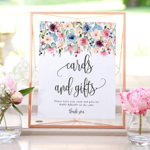 Cards + Gifts Watercolor Flower Bloom Personalized Poster