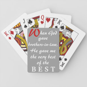 Cards-God Gave Brothers-in-law Playing Cards