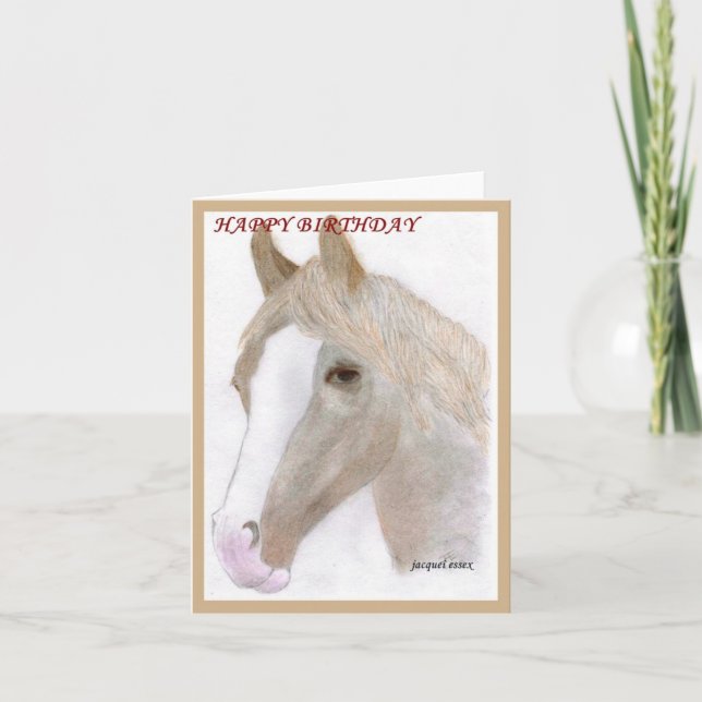 CARDS & NOTELETS - Horse Portrait Birthday Card (Front)
