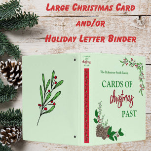 Cards of Christmas Past Personalized Large Binder
