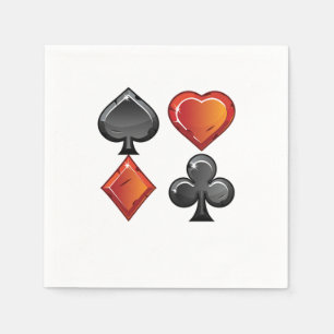 Cards Player Casino Poker Gambling Card Suit Gift Napkin