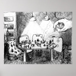 Cards Playing People Poster