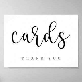 Cards Table Sign | Chic Typography