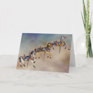 Cards - Three Carousel Horses