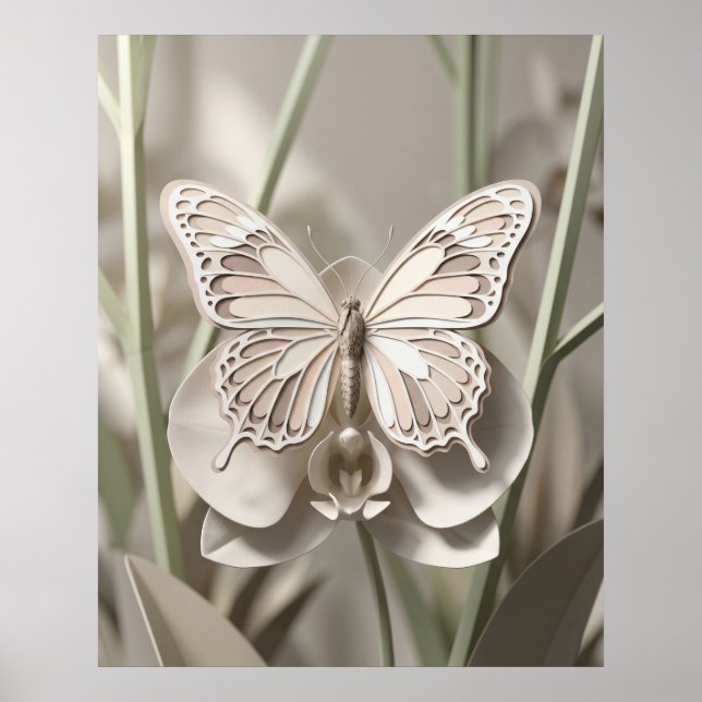 Cardstock Butterfly Orchid Poster (Front)