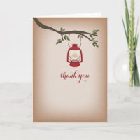 Cardstock Inspiré Camping Rouge Lanterne Merci