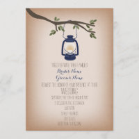 Cardstock Inspired Blue Camping Lantern Wedding
