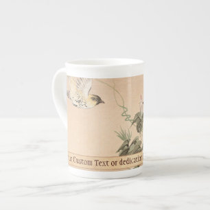 Cardueline Finch and Morning Glory Keibun Matsumo Bone China Mug