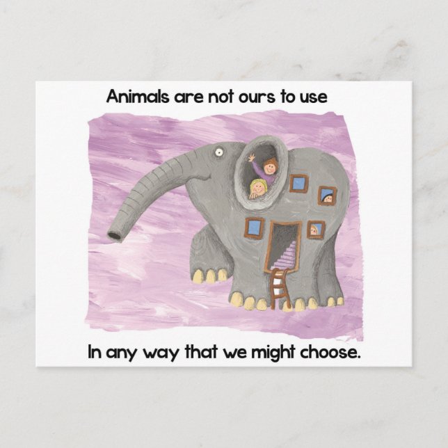 Care about animals! postcard (Front)