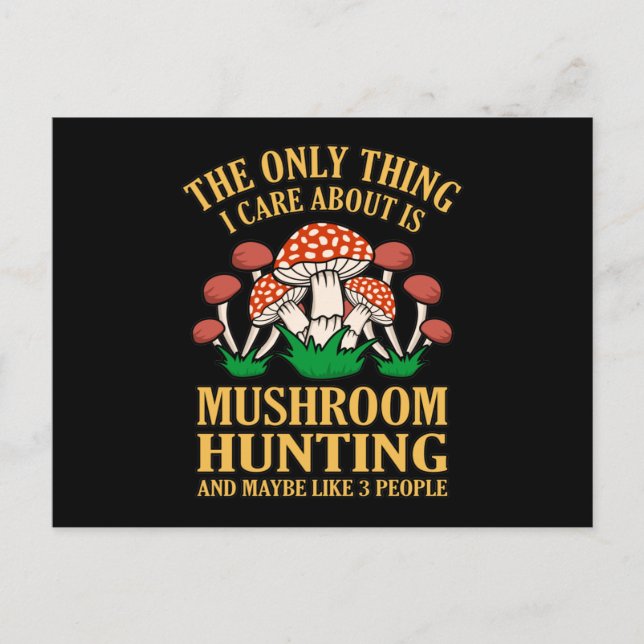 Care About Mushroom Hunting Morels Hunter Mycologi Postcard (Front)