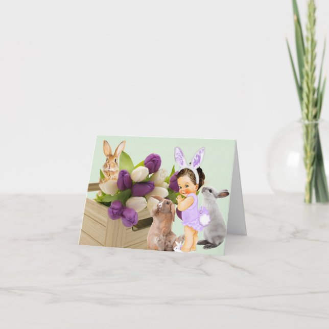 Care and Concern Bunny Rabbit Card (Front)