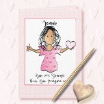 Care and Concern Card for Her<br><div class="desc">Do you know someone that is going through a tough time? surgery, a major illness or some other life event where your love and thoughts are needed ... You can personalize her name and even the message inside!</div>