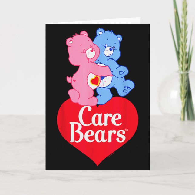 Care Bears Love-a-lot Bear &amp; Grumpy Valentine  Card (Front)