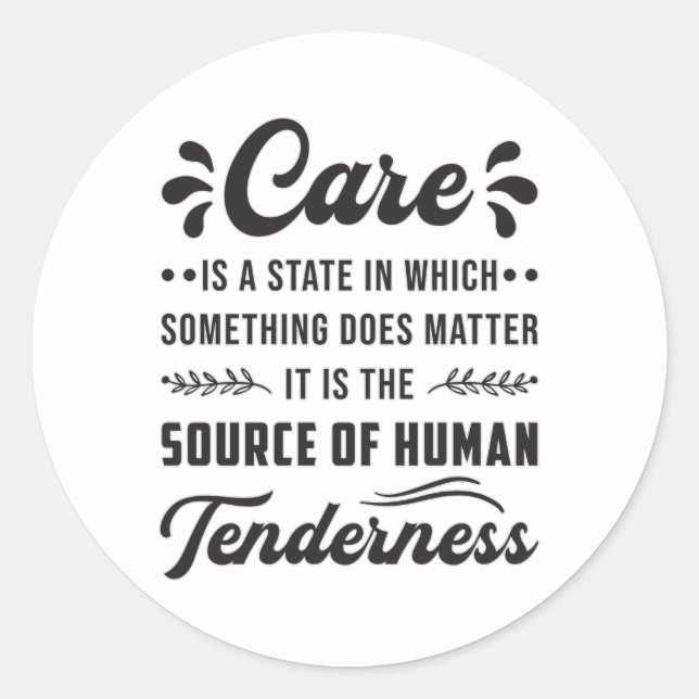 Care Caregiver Caregivers Nurse Nursing Job Funny Classic Round Sticker (Front)