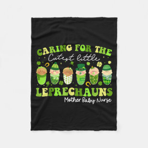 Care for little leprechauns mother baby nurse st fleece blanket