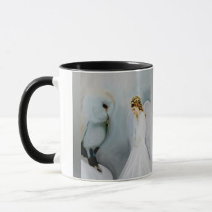 Care Guardian Angel and White Owl Mug