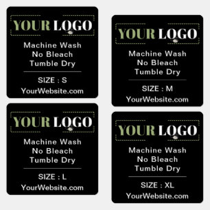 Care Instruction Size Website Square Black Garment