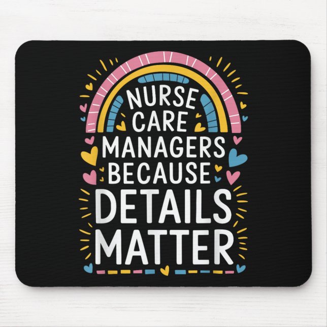 Care Manager Quotes For Nurse Case Management Stud Mouse Pad (Front)