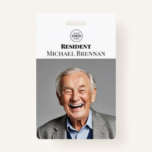 Care Nursing or Retirement Resident Photo ID Badge