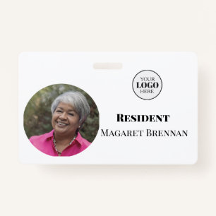 Care Nursing or Retirement Resident Photo ID  Badge