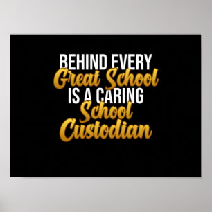 Care School Custodian Caretaker Janitor Appreciati Poster