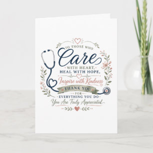Care With Heart Healthcare Appreciation Card