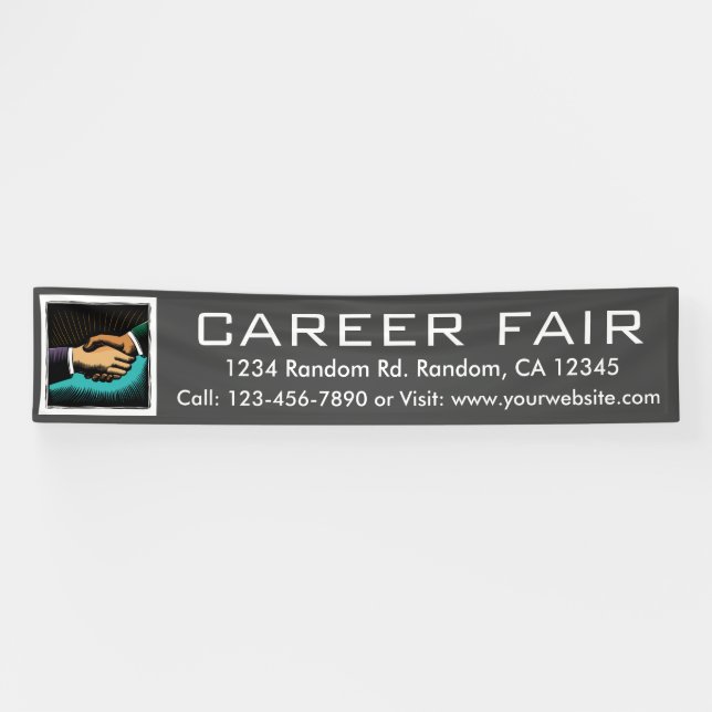 Career Fair customizable banner sign (Horizontal)