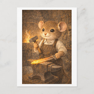 Career Mouse as Blacksmith Postcard