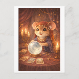 Career Mouse as Fortune Teller Postcard