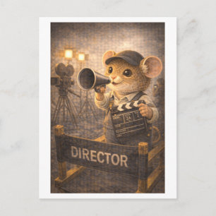 Career Mouse as Movie Director Postcard