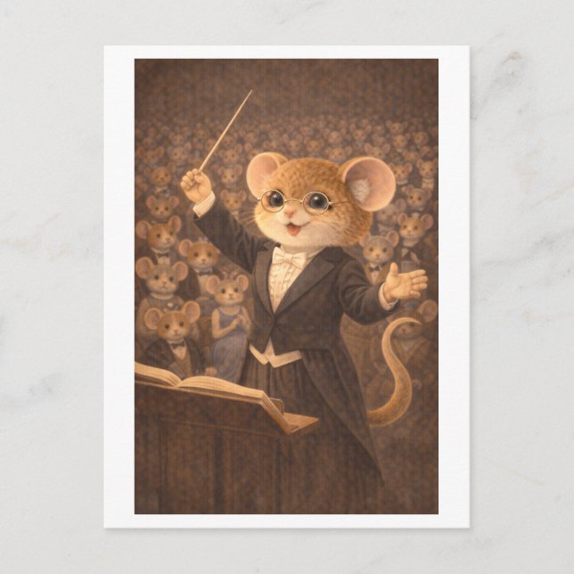 Career Mouse as Orchestra Conductor Postcard (Front)