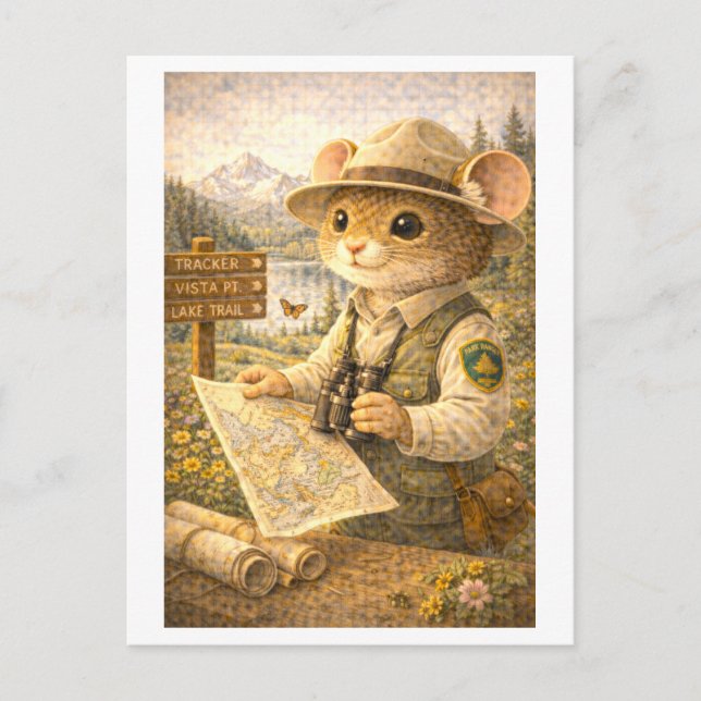 Career Mouse as Park Ranger Postcard (Front)