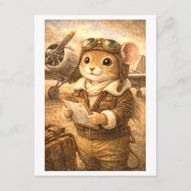 Career Mouse as Pilot Postcard (Front)