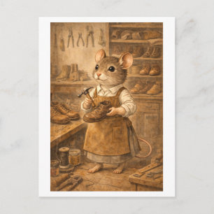 Career Mouse as Shoemaker Postcard