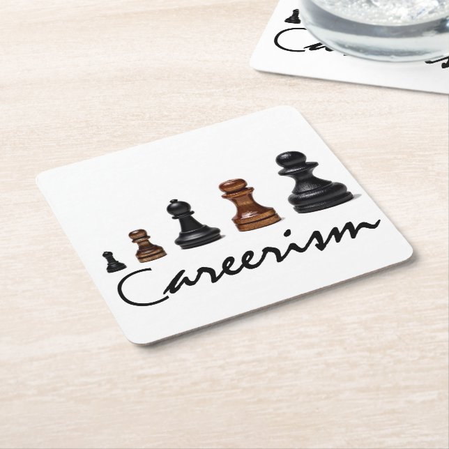 Careerism Square Paper Coaster (Angled)