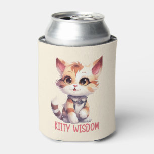 Carefree Cat Attitude – Playful Feline Design Can Cooler