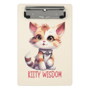 Carefree Cat Attitude – Playful Feline Design Mini Clipboard
