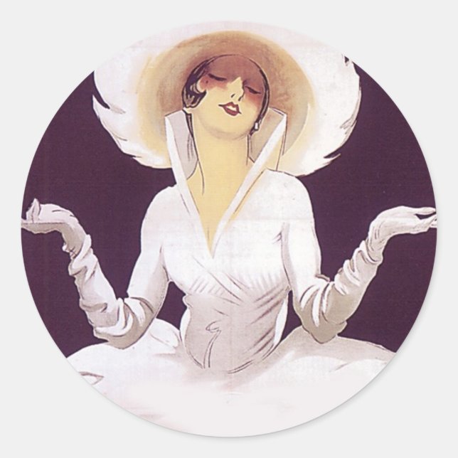 Carefree Classic Round Sticker (Front)