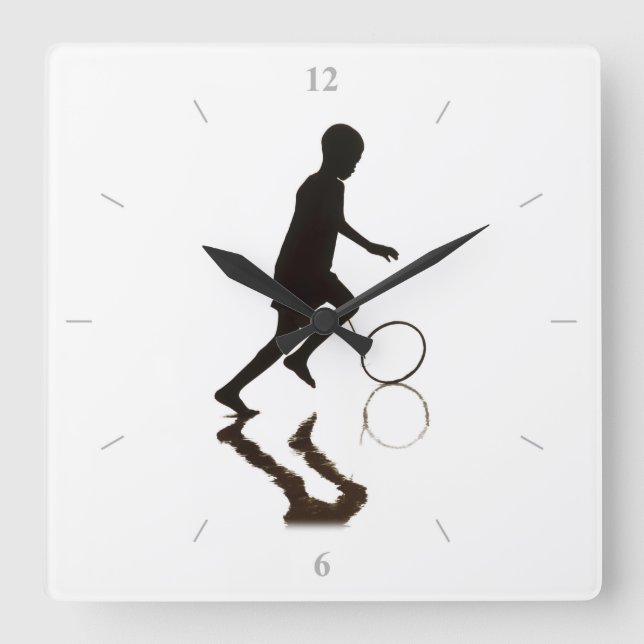 Carefree Square Wall Clock (Front)