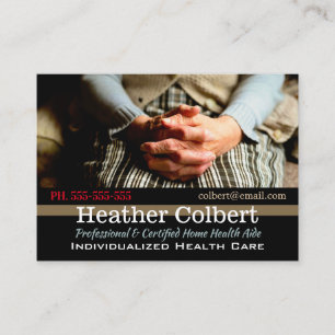 Caregiver Attentive Compassion Professional  Business Card