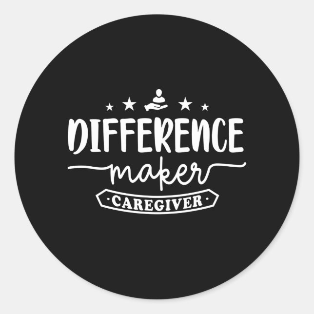Caregiver, Care giver aid design Classic Round Sticker (Front)