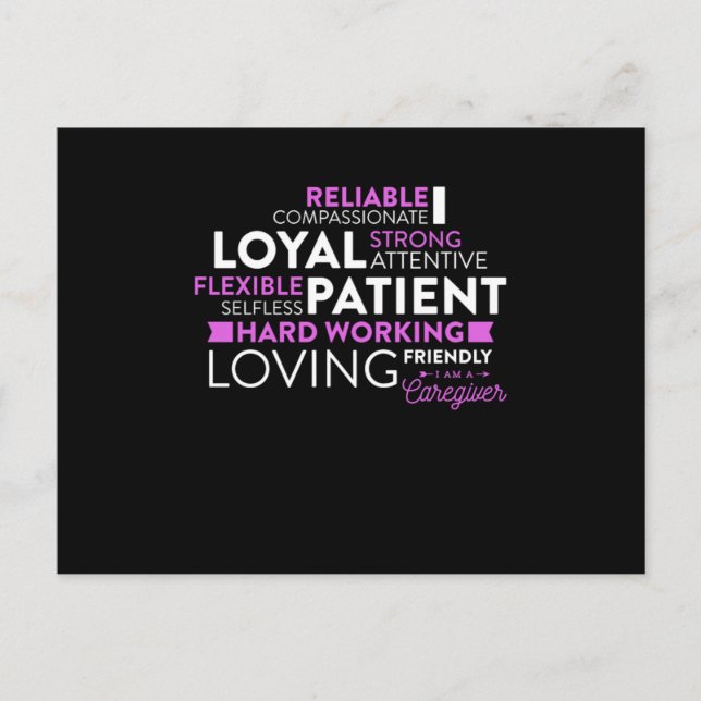 Caregiver Design I Am A Caregiver Postcard (Front)
