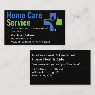 Caregiver Elderly Home Aide Business Card