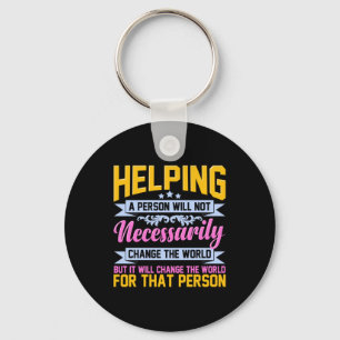 Caregiver Helping Person Healthcare Worker Nurse C Keychain