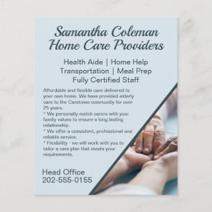 Caregiver Home Care Blue Promotional Business Flyer
