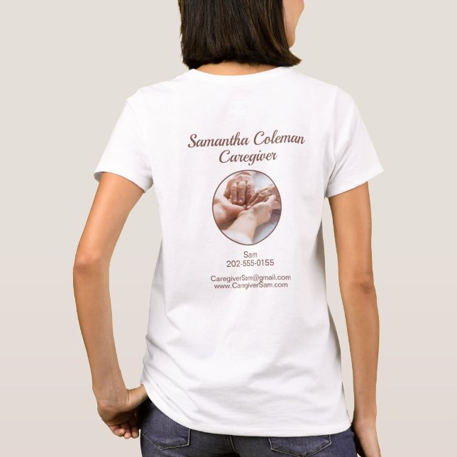 Caregiver Home Help Business T-Shirt (Back)