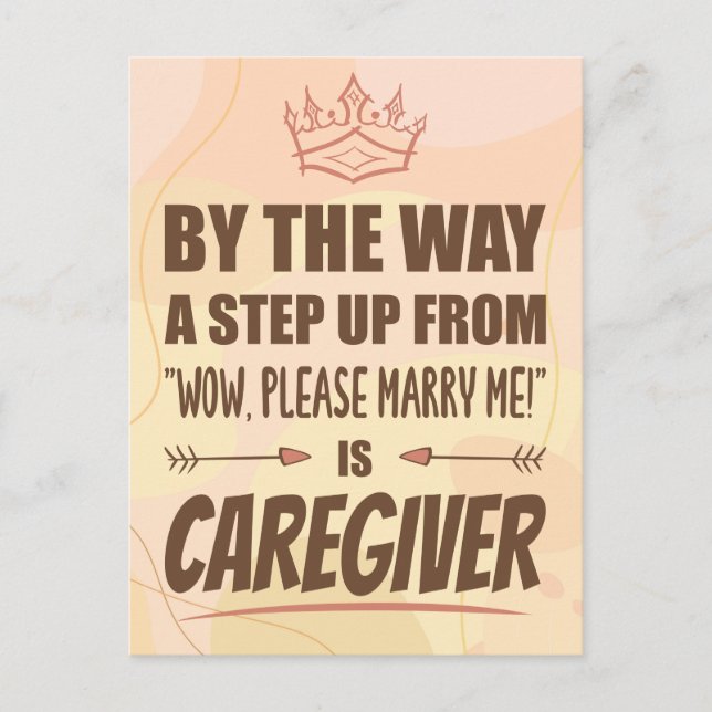 Caregiver is the Ultimate in Appeal. Funny Gift Postcard (Front)