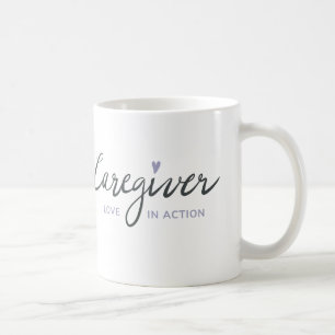 Caregiver Love In Action Purple Heart Mug